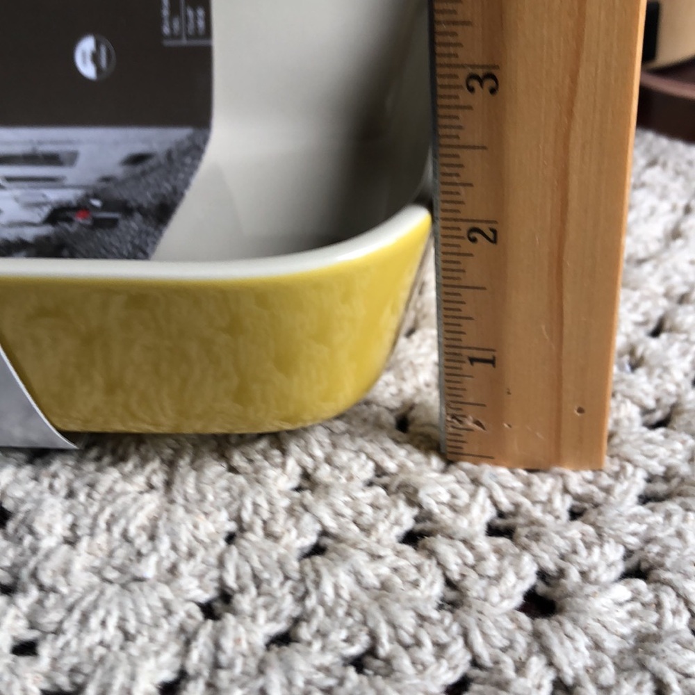 Staub Yellow Rectangular Gratin Ceramic Casserole Dish with Handles - Picture 6 of 11